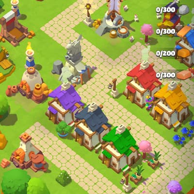 Screenshot from a casual mobile game video ad produced by Airtraffic